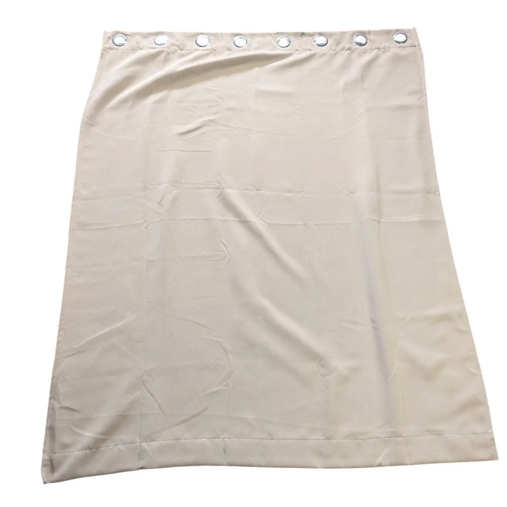 Unbranded Blackout‎ Curtain Panel PAIR Beige Grommet Top Minimalist 52wx63l